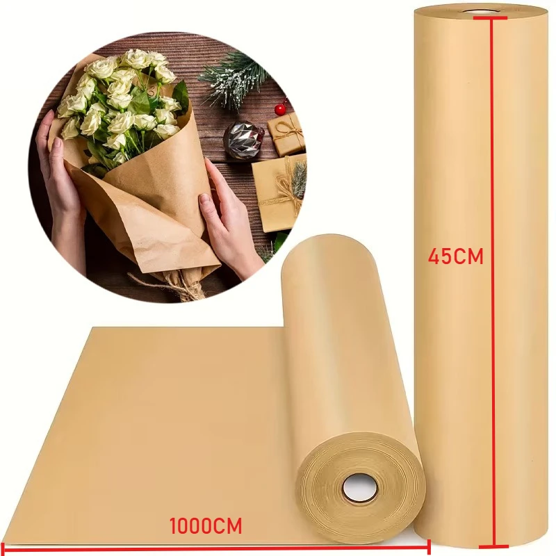 Flower Wrap Kraft - Rolka papieru pakowego kraft w kolorze