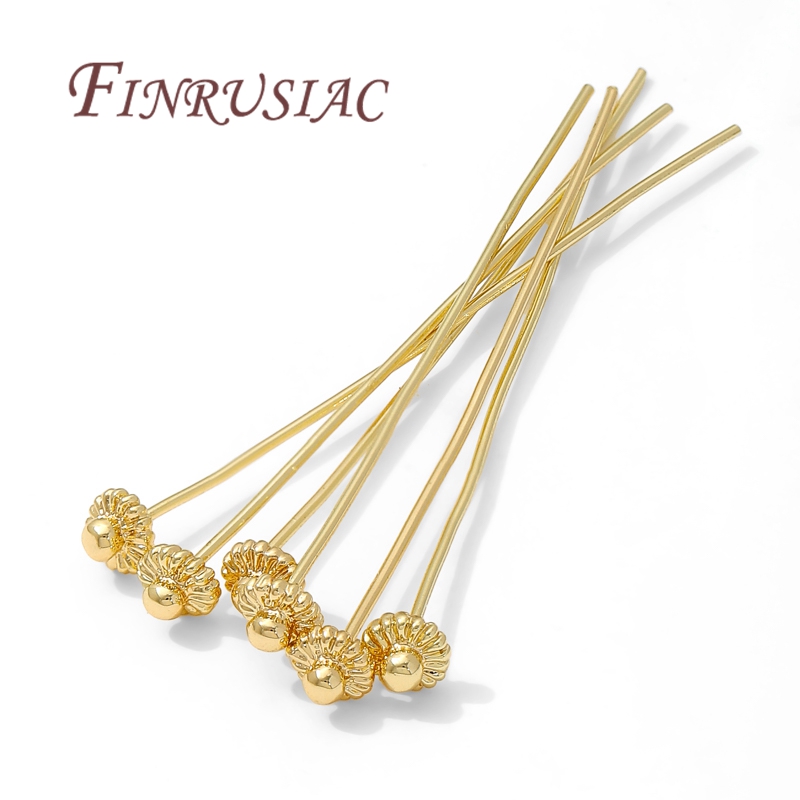 Flower Supply - 10/20 sztuk/partia, pozłacane 18K złotem szpilki