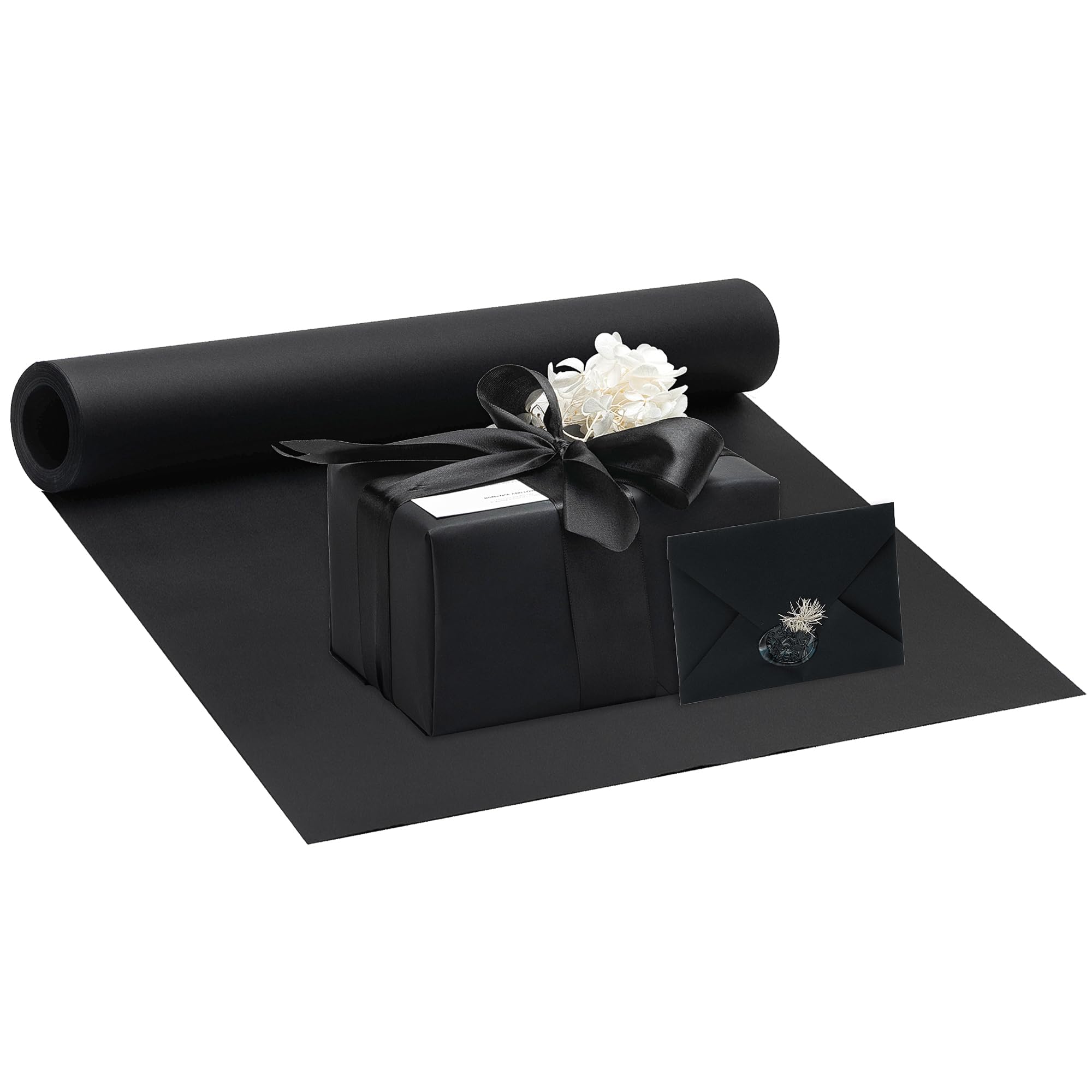 Flower Wrap Kraft - Papier pakowy Czarny papier do pakowania