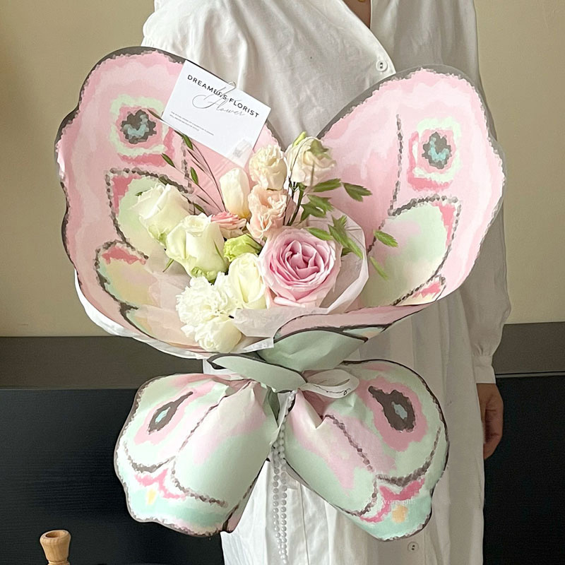 Flower Wrap Kraft - 20 sztuk skrzydło motyla w kształcie