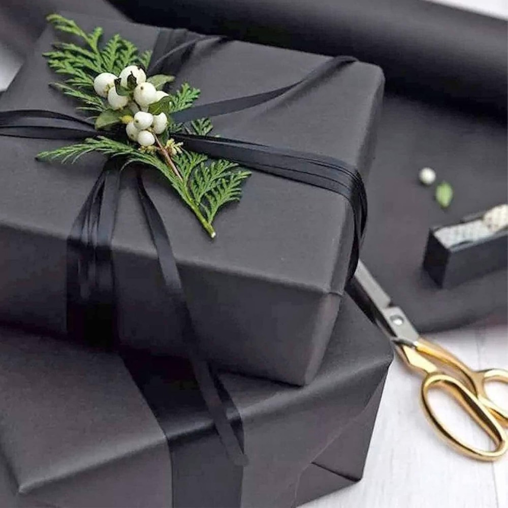 10-100 arkuszy czarnego bibułk – Flower Wrap Kraft recenzja i cena