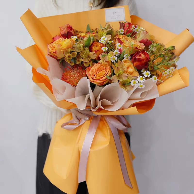 Koreański styl Jednolity kolor – Flower Wrap Kraft recenzja i cena