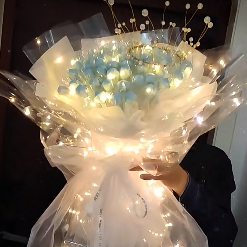 60x60cm LED świecący kwiat pap – Flower Wrap Kraft recenzja i cena