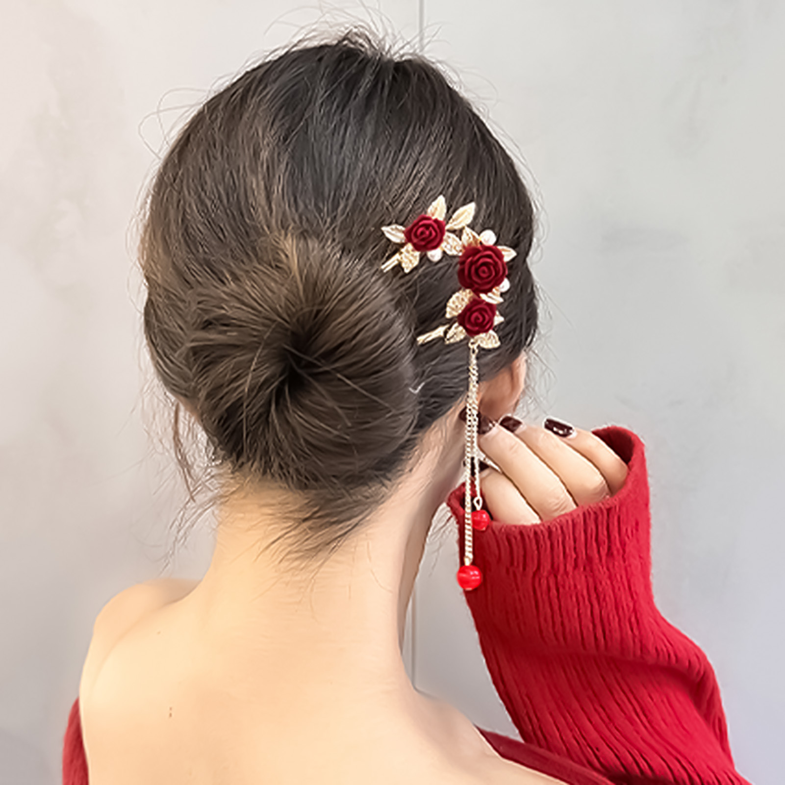 Chiński styl róża kwiat spinka – Flower Supply recenzja i cena
