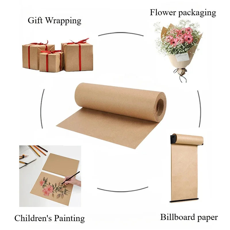 YITAPE 30cm*5M Brązowa Rolka P – Flower Wrap Kraft recenzja i cena