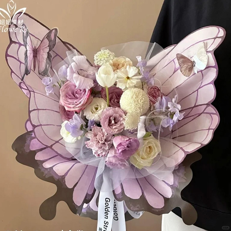 24 szt. Skrzydła motyla kształ – Flower Wrap Kraft recenzja i cena